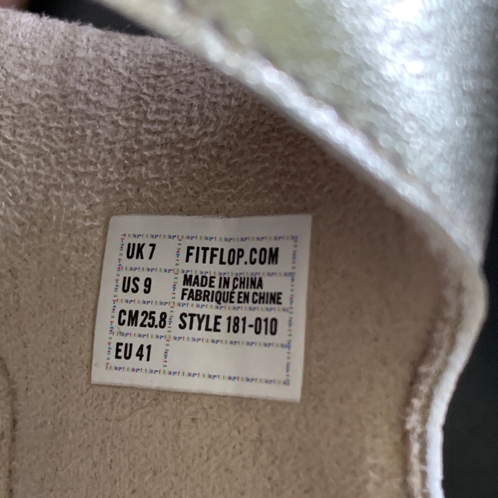 Fit Flops champagne gold sandals with bling